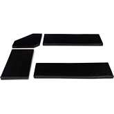 Chelsea 4 Piece Corner Dining Nook Cushion ONLY Set in Brown Leatherette