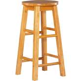 Linon 24" Counter Stool in Natural Finish Wood
