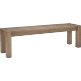 Riley 62" Dining Bench in Grey Wash Pine Wood