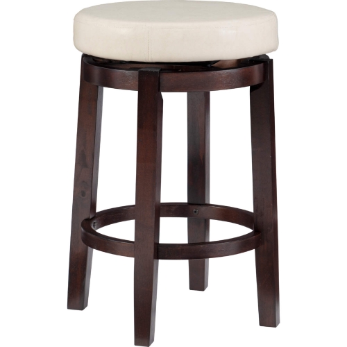 Maya 24" Counter Stool in Rice Leatherette & Wood