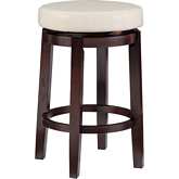 Maya 24" Counter Stool in Rice Leatherette & Wood