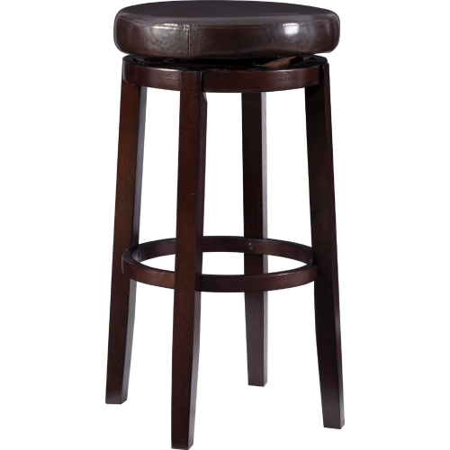 Maya 29" Bar Stool in Brown Leatherette & Wood
