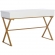 Linon 2 Drawer Campaign Desk in White & Gold