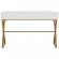 Linon 2 Drawer Campaign Desk in White & Gold