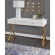 Linon 2 Drawer Campaign Desk in White & Gold