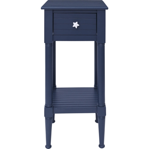 Seaboard End Table in Navy Blue Finish Wood