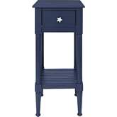 Seaboard End Table in Navy Blue Finish Wood