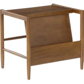 Flanagan Magazine Rack in Walnut Brown Finish Wood