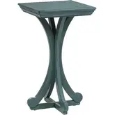 Deacon Accent Side Table in Blue Finish Wood