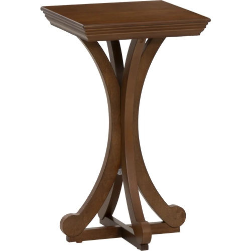 Deacon Accent Side Table in Hazelnut Brown Finish Wood