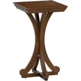 Deacon Accent Side Table in Hazelnut Brown Finish Wood