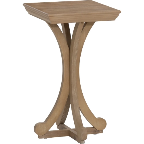 Deacon Accent Side Table in Natural Brown Finish Wood