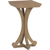 Deacon Accent Side Table in Natural Brown Finish Wood