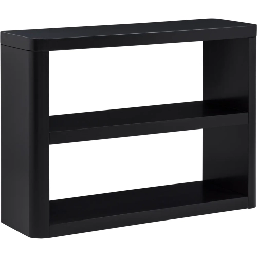 Gertrude 40" Console Table with Shelf in Black Finish Wood
