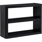 Gertrude 40" Console Table with Shelf in Black Finish Wood