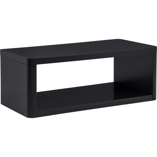 Gertrude 48" Coffee Table in Black Finish Wood