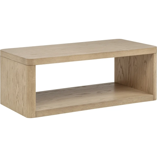 Gertrude 48" Coffee Table in Natural Brown Finish Wood