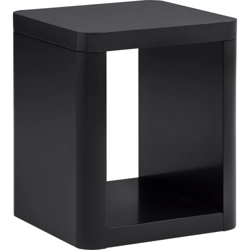 Gertrude 18" Square Side Table in Black Finish Wood