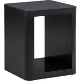 Gertrude 18" Square Side Table in Black Finish Wood
