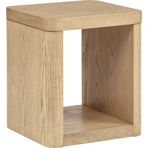 Gertrude 18" Square Side Table in Natural Brown Finish Wood
