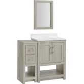 Blakely 25" Vanity Mirror & Floor Cabinet Set in Sandstone