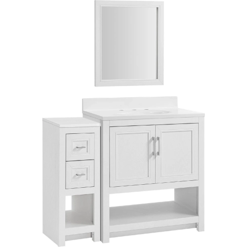 Blakely 31" Vanity Mirror & Floor Cabinet Set in White