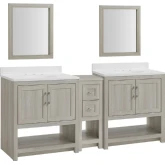 Blakely II 31" Vanity Mirror & Floor Cabinet Set in Sandstone