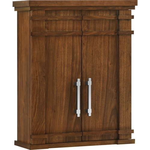 Lankford 24" Wall Medicine Cabinet in Walnut Brown Wood