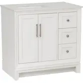 Athens 36" Bathroom Vanity in White Finish Wood