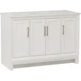 Athens 48" Bathroom Vanity in White Finish Wood