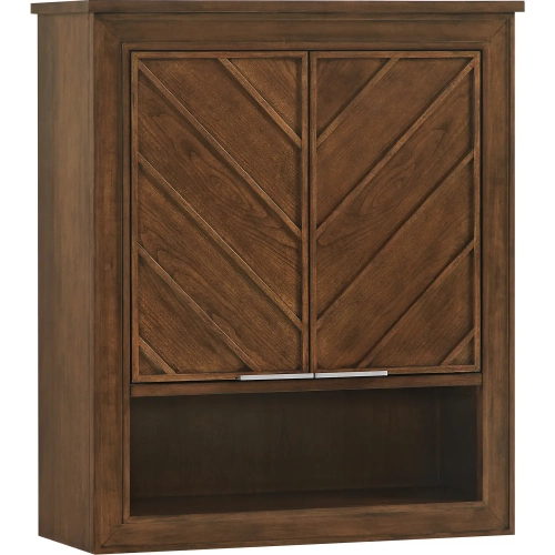 LaRay 24" Wall Medicine Cabinet in Cherry Brown Wood