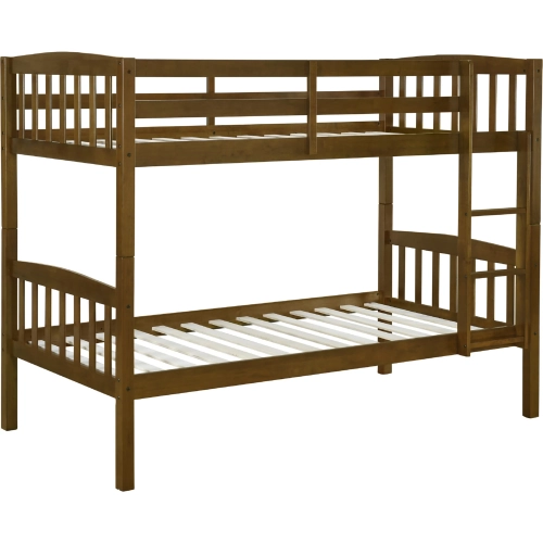 Perryton Twin over Twin Bunk Bed in Oak Finish Wood