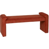 Linn Bench in Rust Orange Corduroy Fabric