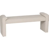 Linn Bench in Soft Cream Boucle Fabric