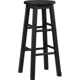 Abby 29" Bar Stool in Black Wood