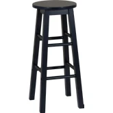 Abby 29" Bar Stool in Navy Blue Wood