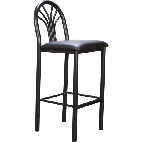 Thayer Bar Stool in Black Steel & Leatherette (Set of 2)
