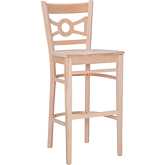 Teresa Bar Stool in Unfinished Wood (Set of 2)