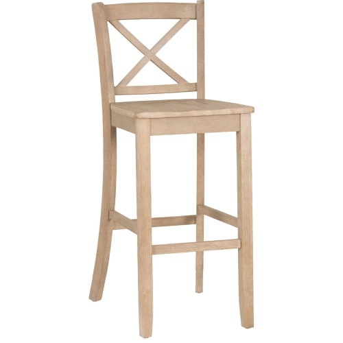 Torino X Back Bar Stool in in Grey Wash Wood