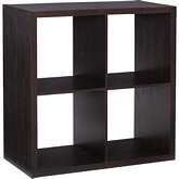 Galli 4 Cubby Storage Cabinet in Espresso
