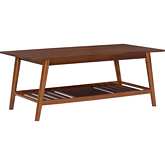 Charlotte Coffee Table in Walnut Finish Wood
