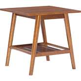 Charlotte End Table in Walnut Finish Wood