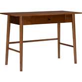 Charlotte Desk in Walnut Finish Wood