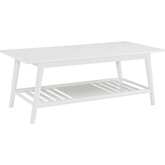 Charlotte Coffee Table in White Finish Wood