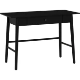 Charlotte 1 Drawer Writing Desk in Black