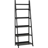 Charlotte 5 Shelf Bookcase Black