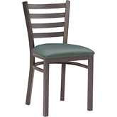 Baxter Bar Stool in Black Steel & Green Leatherette (Set of 2)