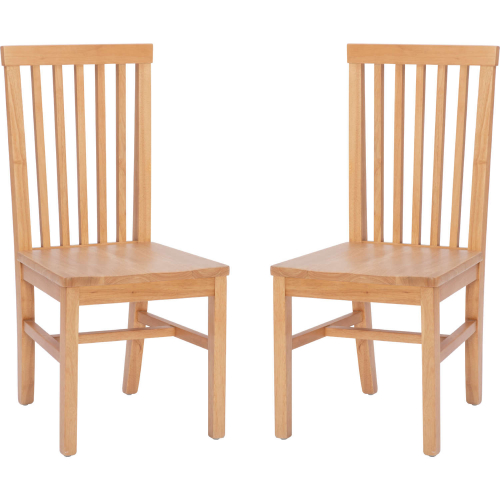 Percival Dining Chair in Brown Wood (Set of 2)