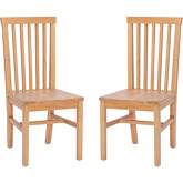 Percival Dining Chair in Brown Wood (Set of 2)