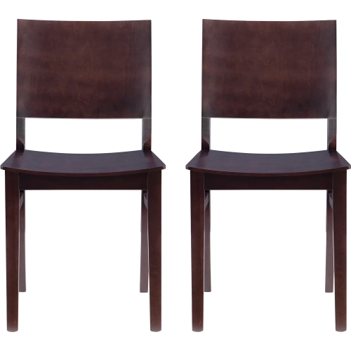 Devin Dining Chair in Espresso Brown Finish Wood
